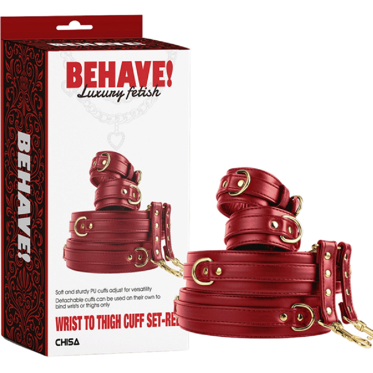 Wrist to Thigh Cuff Set (Red)