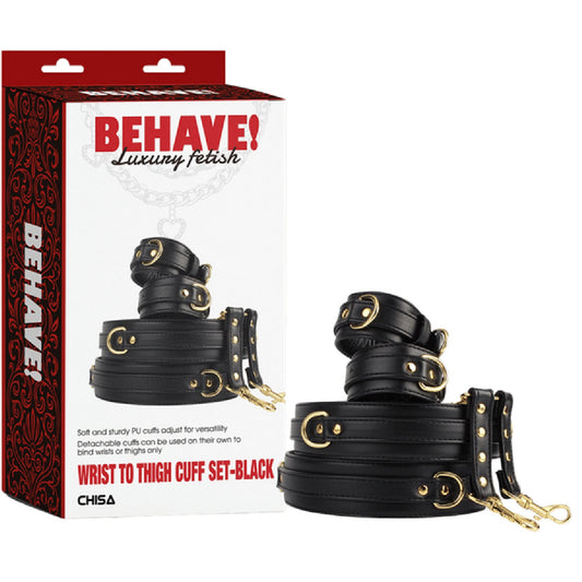 Wrist to Thigh Cuff Set (Black)