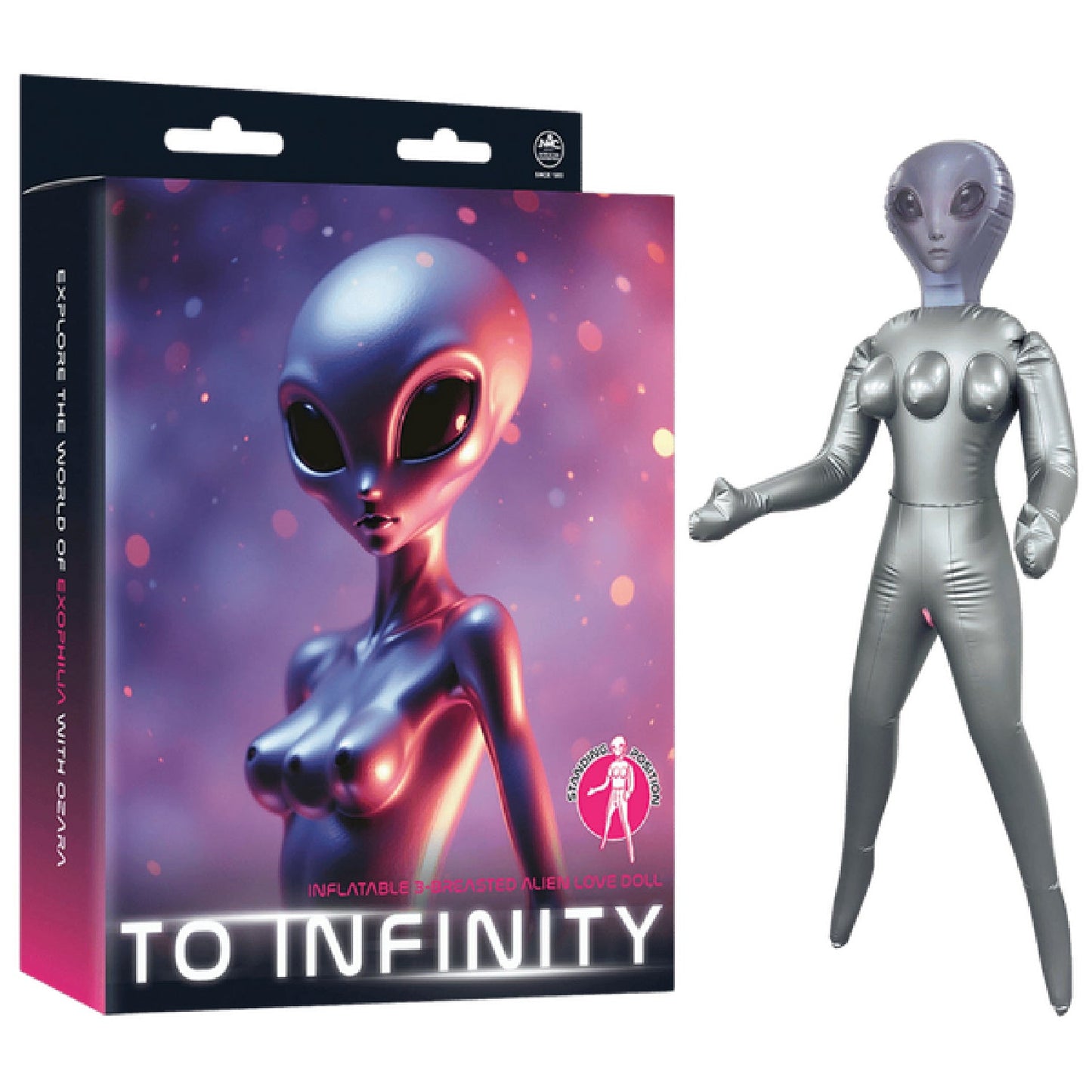 Inflatable 3-Breasted Alien Love Doll - (Ozara Standing)
