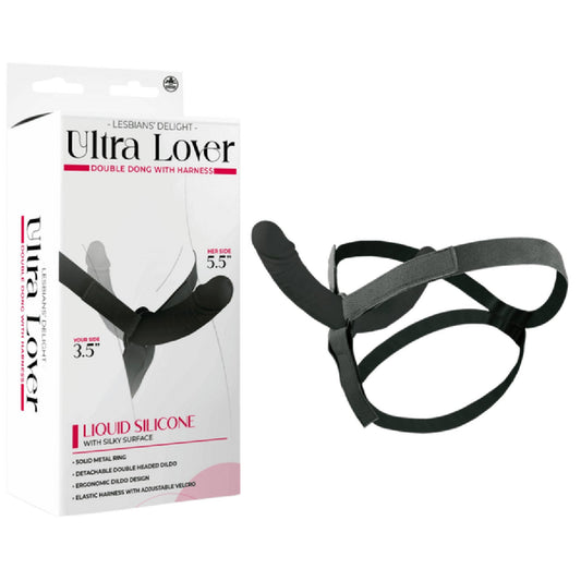 Ultra Lover - Double Dong Penetrix with Harness (Purple)