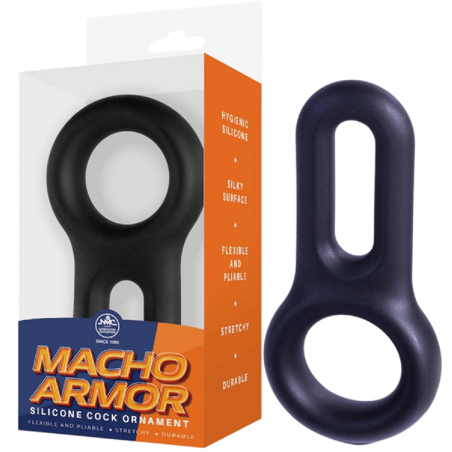 Silicone Cock and Ball Ring - (Black)