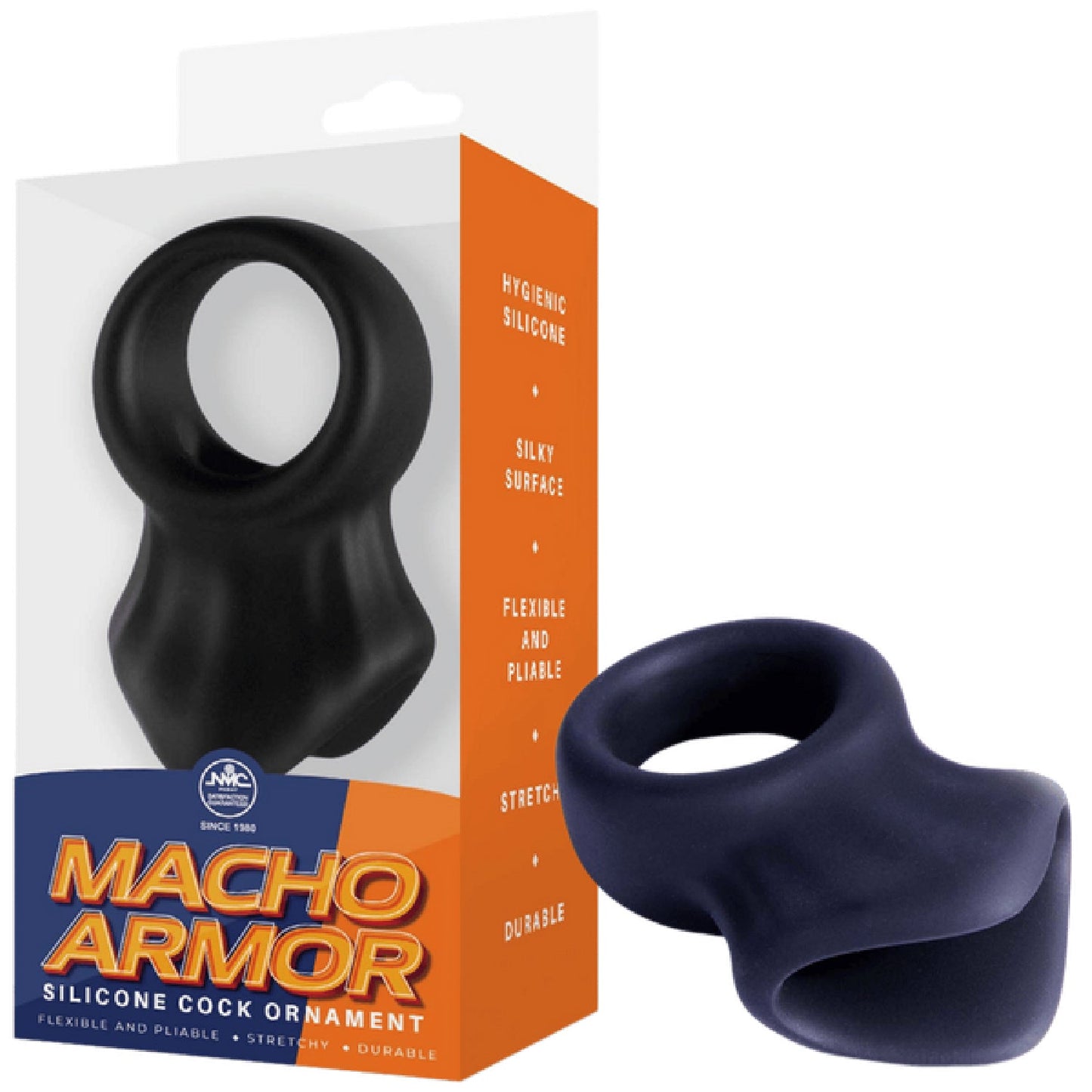 Silicone Cock and Ball Ring - (Black)