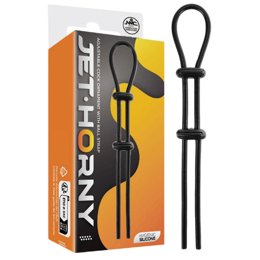 Adjustable Cock Ornament with Ball Strap (Black)