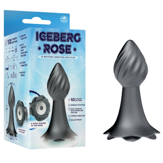 10 Rhythms Vibrating Anal Plug (Grey)