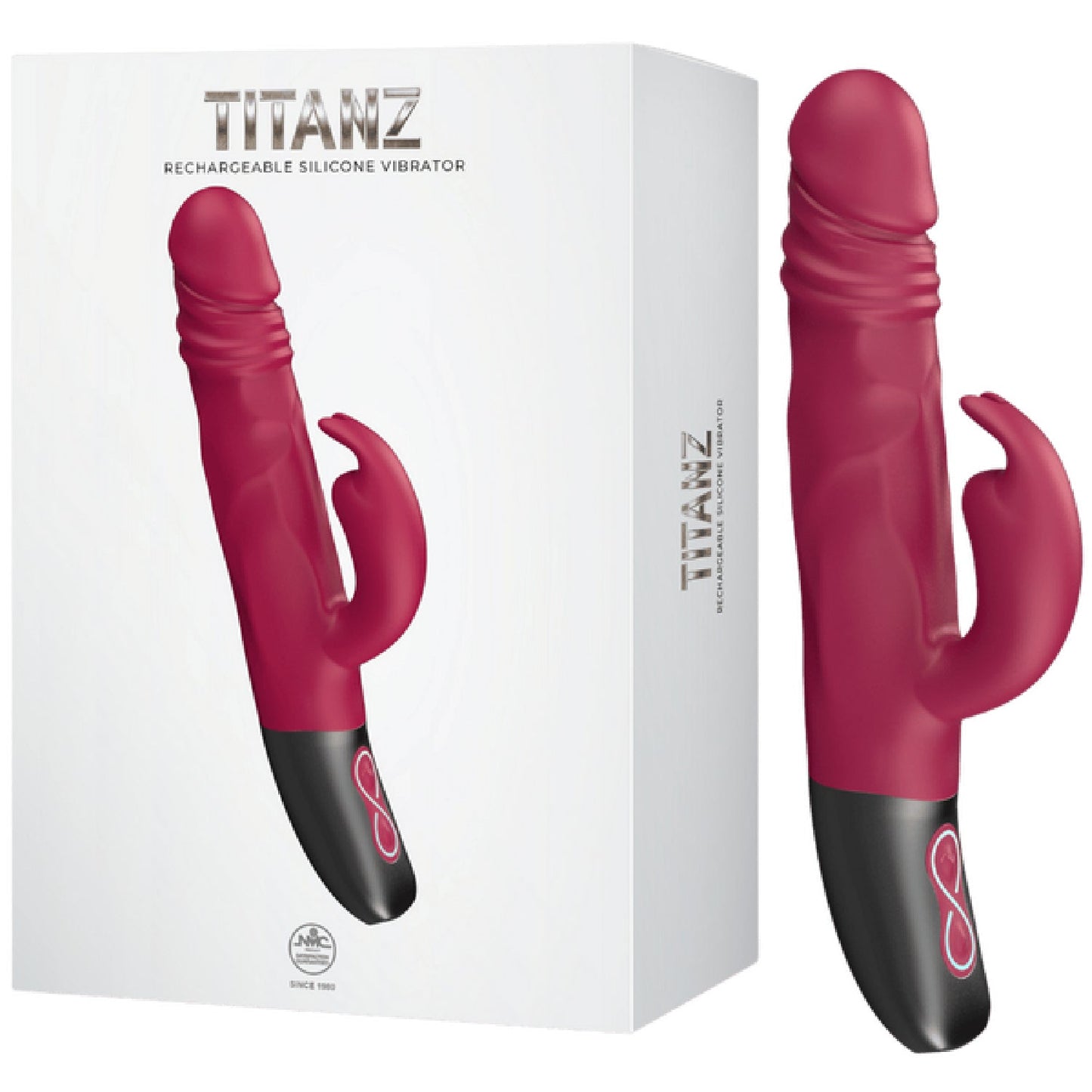 Rotating Rabbit Rechargeable Silicone Vibrator (White)