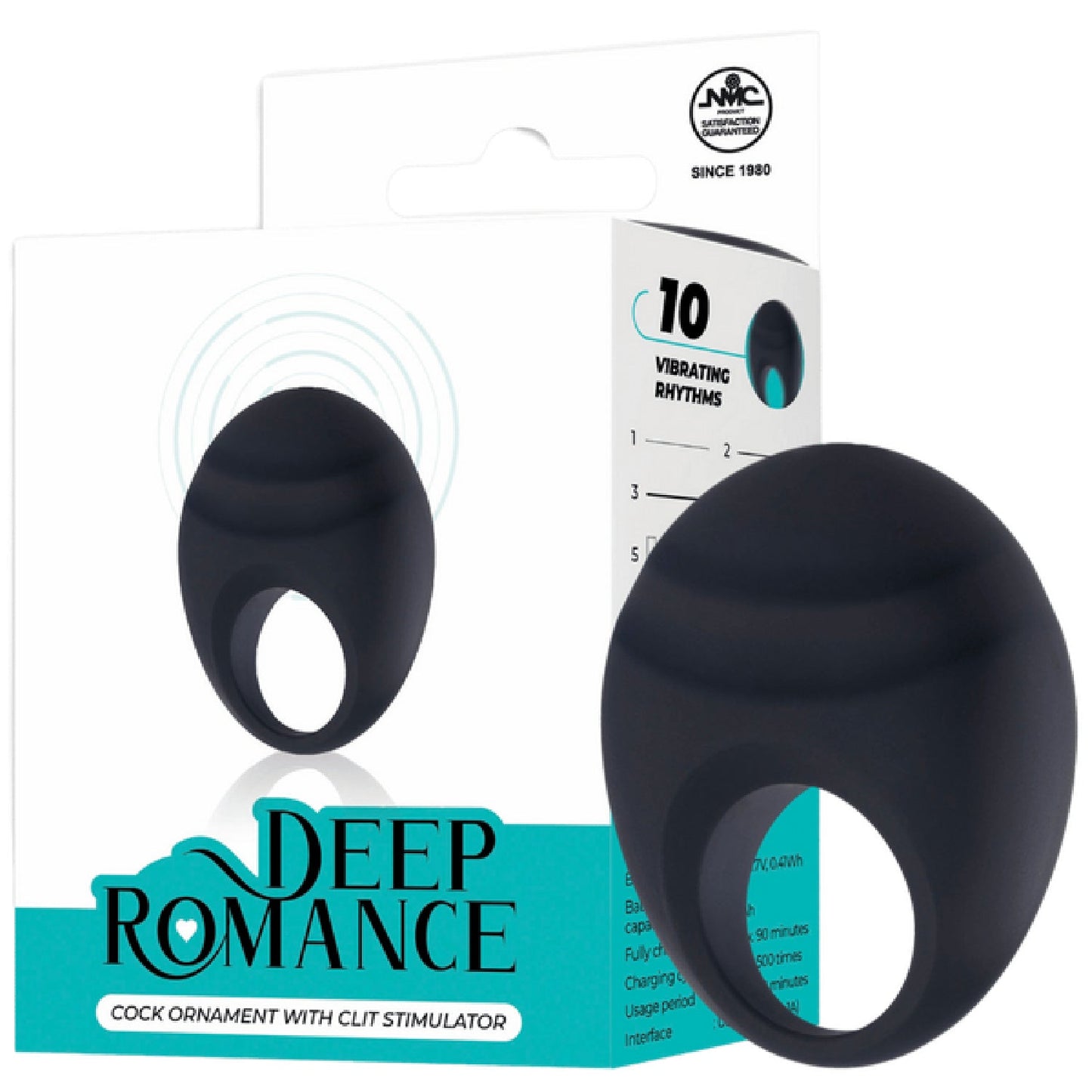 Cock Ornament with Clit Stimulator (Black)