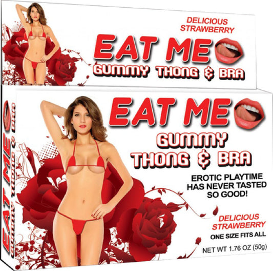 Eat Me - Gummy Thong and Bra - Strawberry