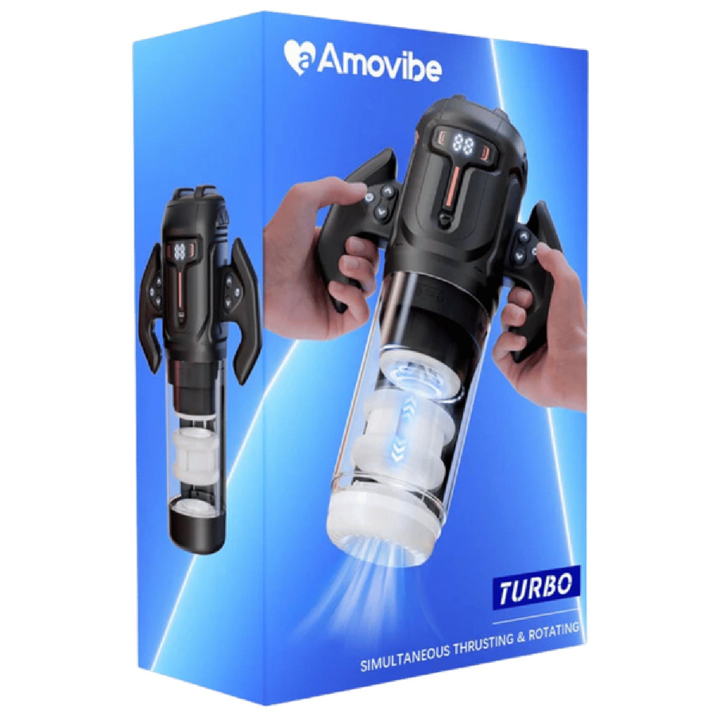 Turbo - Thrusting and Rotating Male Masturbator (Black)