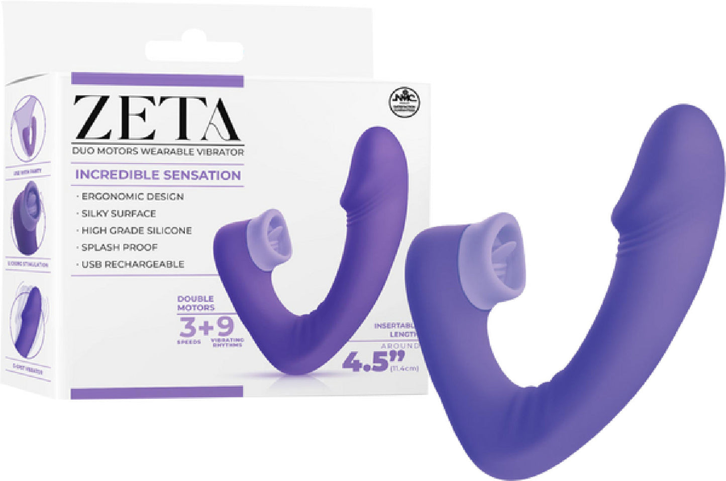 Dual Motor Wearable Vibrator (Purple)
