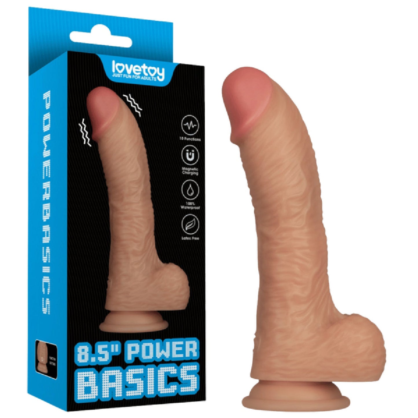 8.5'' Vibrating Power Basics Cock (Flesh)