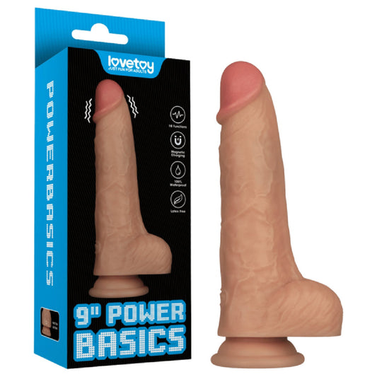 9'' Vibrating Power Basics Cock (Flesh)