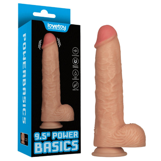 9.5'' Vibrating Power Basics Cock (Flesh)