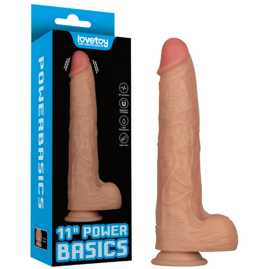 11'' Vibrating Power Basics Cock (Flesh)