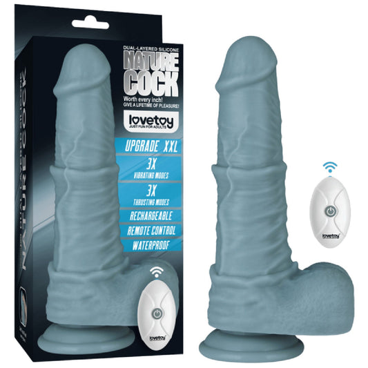 11'' Rechargeable Thrusting and Vibrating Silicone Dildo (Remote)