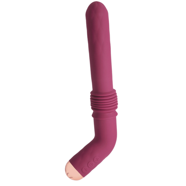 Your Majesty - 5.6" Silicone Thrusting Vibrator (Maroon)