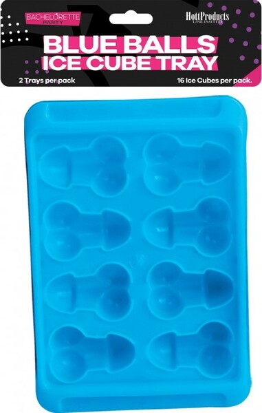 Blue Balls - Penis and Balls Shaped Ice Cube Tray